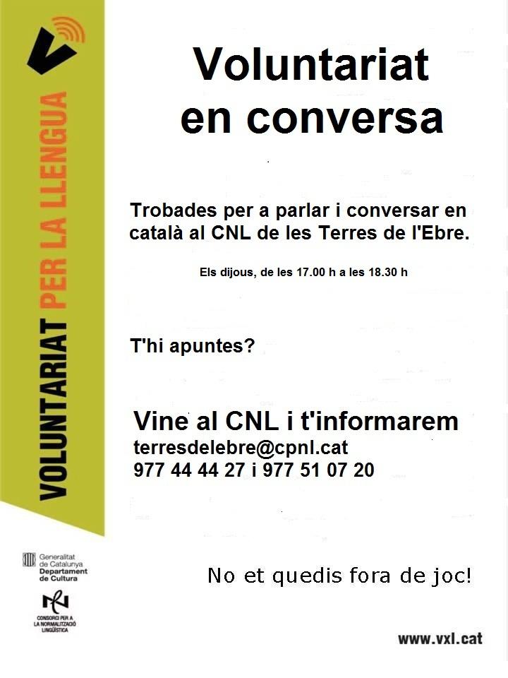 'Voluntariat en conversa', un espai de trobada, lectura i activitats en català a Tortosa