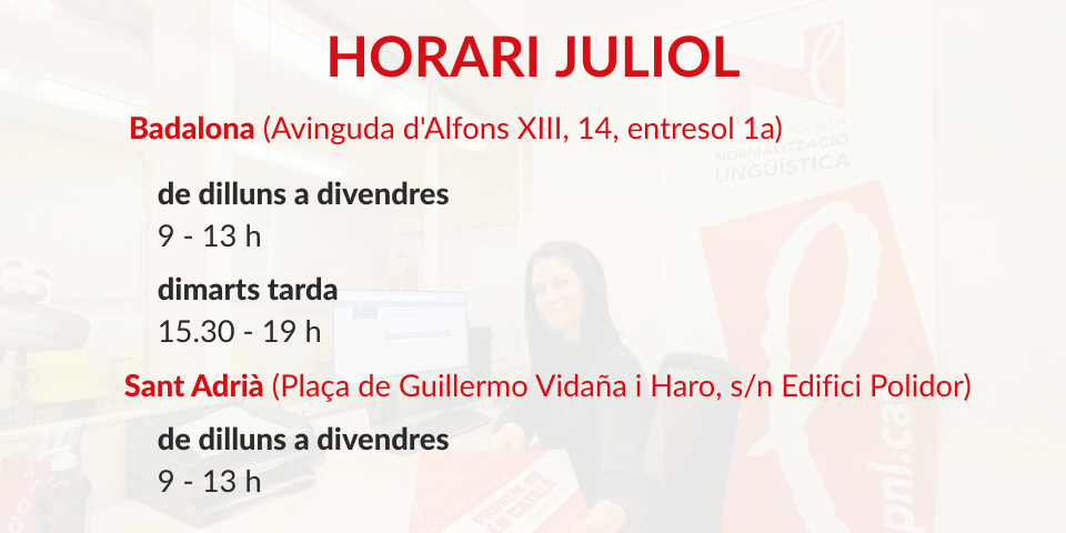 Horari d'atenció al públic