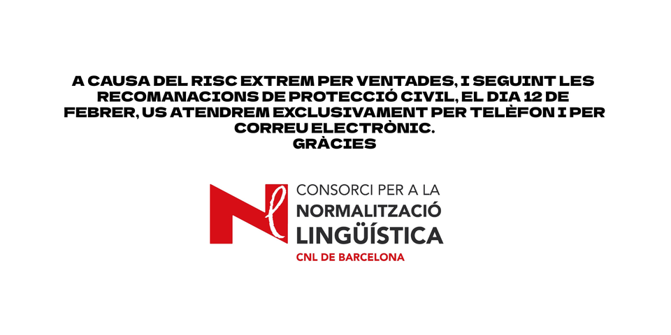 Horari d'atenció al públic del CNL de Barcelona