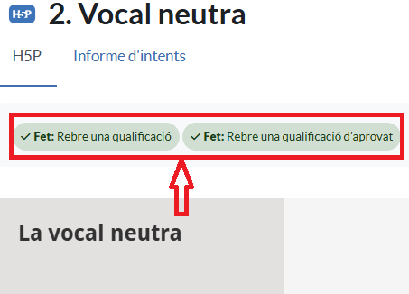 Compleció dins de l'activitat