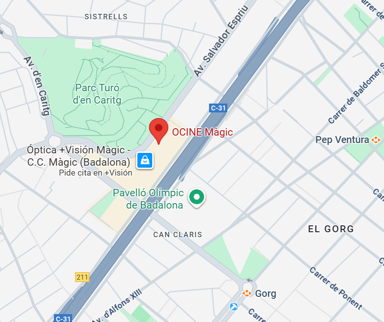 Ubicació d'Ocine Màgic Badalona