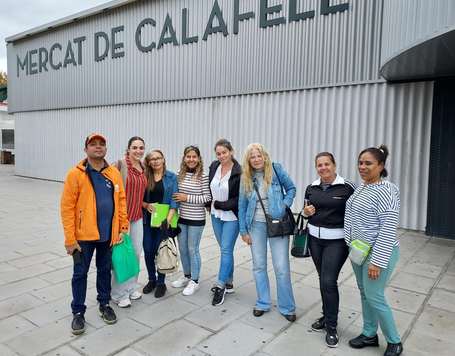 Alumnes de Calafell al mercat