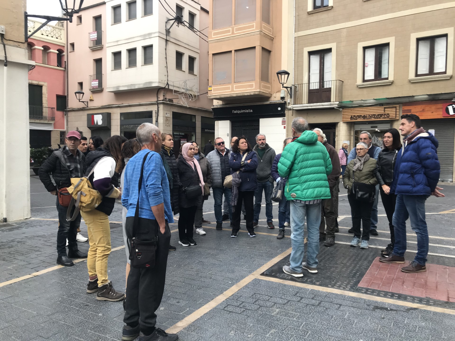 Alumnes a la ruta guiada